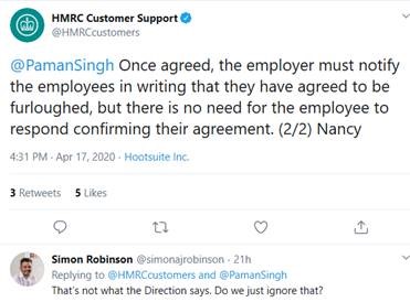 hmrc tweet furlough